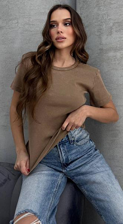 Футболка New Season F012 brown - делук