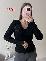 Свитер Fsn 1591 black - делук