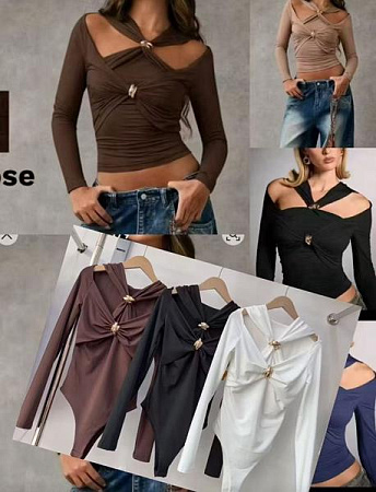 Боди Nefertiti NF173 brown - делук