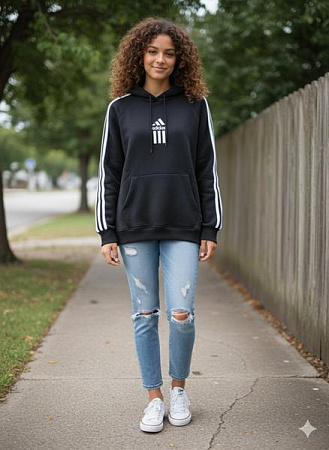 Худи Newe N104 black - делук