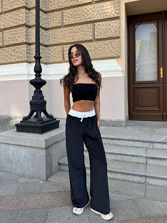 Штаны Спорт Arina 2483 black - делук