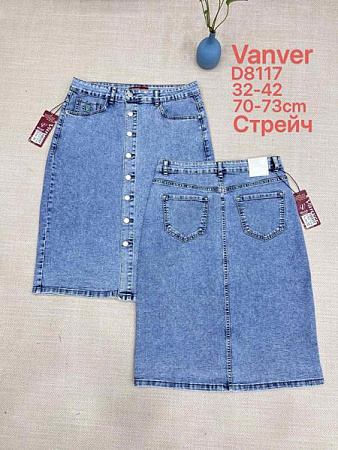 Юбка Vanver D8117 l.blue - делук