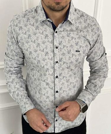Рубашка Nik 56425 grey - делук