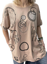 Футболка Elena&Vika 26014 beige - делук