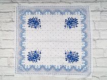 Платок Shawls P146 white-blue - делук