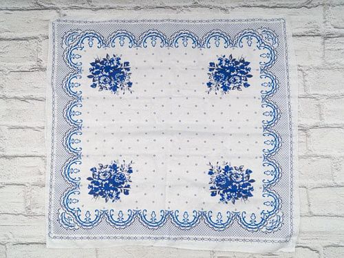 Платок Shawls P146 white-blue - делук