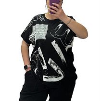 Футболка G.L.S.A 25082 black - делук