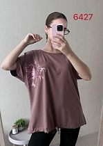 Футболка Fsn 6427 brown - делук