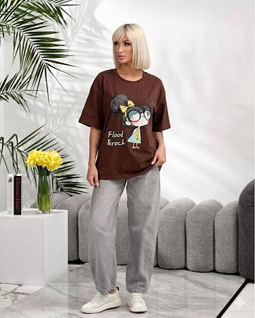 Футболка Lelis 1060-25 brown - делук