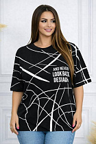 Футболка Elena&Vika 26009 black - делук