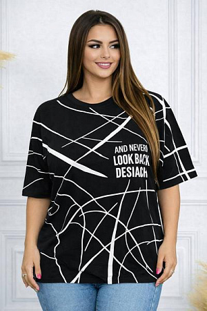 Футболка Elena&Vika 26009 black - делук