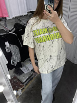 Футболка Karon 6133 white-green - делук