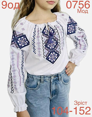 Вышиванка Надийка ND898-0756 white - делук