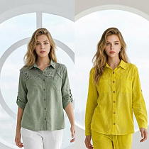 Рубашка Kaffir Lily 1810 khaki - делук