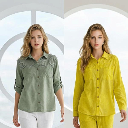 Рубашка Kaffir Lily 1810 khaki - делук