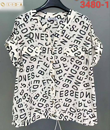 Рубашка Lida 3480-1 white - делук