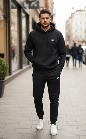 Костюм Спорт Delviago DL639 black - делук