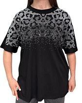 Футболка Elena&Vika 25110 black-grey - делук
