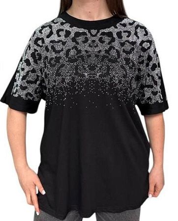 Футболка Elena&Vika 25110 black-grey - делук