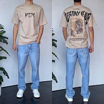 Футболка Three Black 2171 beige - делук