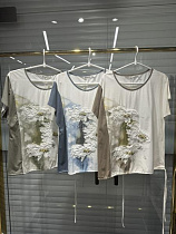 Футболка Dgmd E26021 white-beige - делук