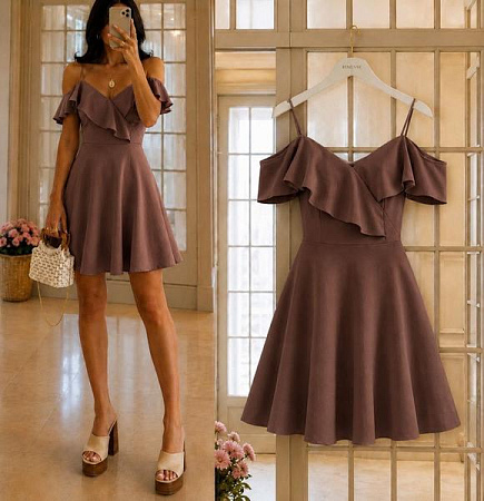 Платье Arina 3132 brown - делук