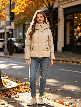 Куртка Jacket B0528 beige - делук