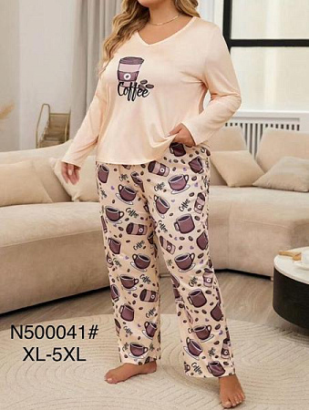 Пижама Brilliant B500041 beige - делук