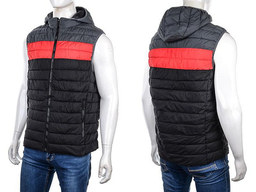 Жилетка M7 88593 black-grey - делук