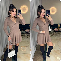 Платье Arina 8063 brown Платье Arina 8063 brown - делук