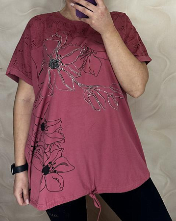 Футболка Levisha 26013 terrakot - делук