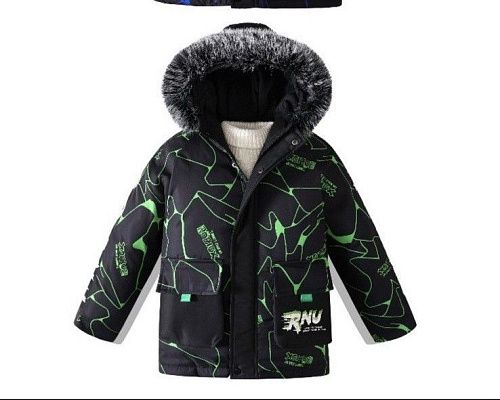 Куртка Gold Kids 130 black-green - делук