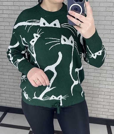 Свитер Levisha 25402 green - делук