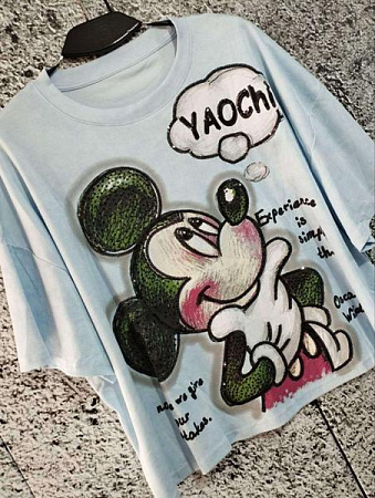 Футболка Lora LR1282 l.blue - делук