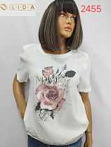 Футболка Lida 2455 white - делук