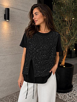 Футболка New Season FB011 black - делук