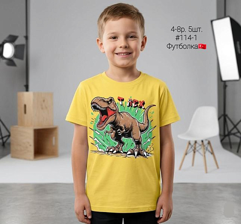 Футболка Amz 114-1 yellow - делук