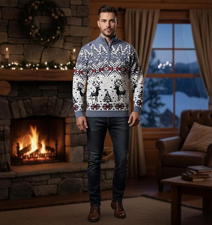 Свитер Nik 56919 grey - делук