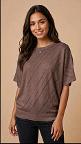 Футболка Julia JL1287 brown - делук