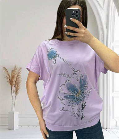 Футболка Levisha 25025 lilac - делук