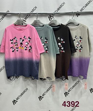 Футболка Met&March 4392 pink-navy - делук