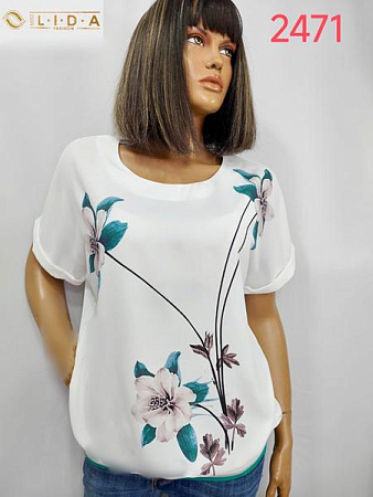 Футболка Lida 2471 white - делук
