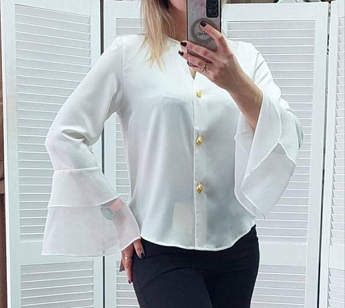 Блузка Nefertiti 1596 white - делук