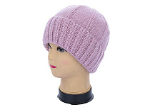 Шапка Angelica Ангора на флісі 2006-3 pink - делук