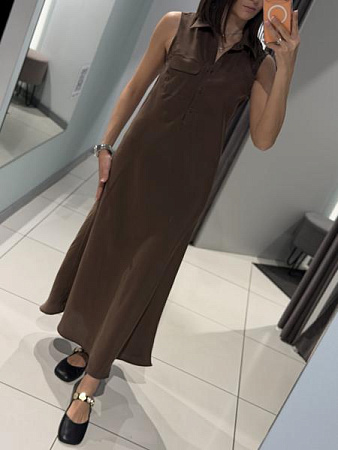 Платье Comod H2395-1 brown - делук