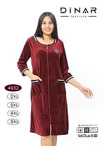 Халат Sss Annet DO-D4632 wine - делук