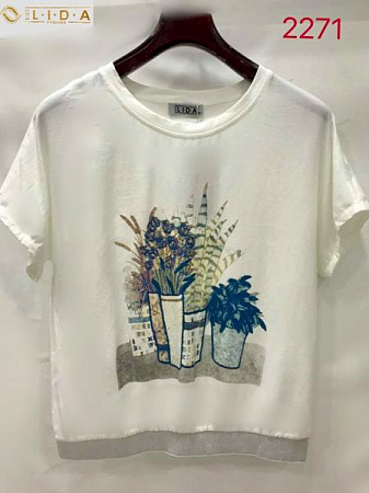 Футболка Lida 2271 white - делук
