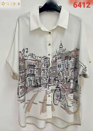 Рубашка Lida 6412 white - делук