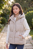 Жилетка Delfinka W25 beige - делук