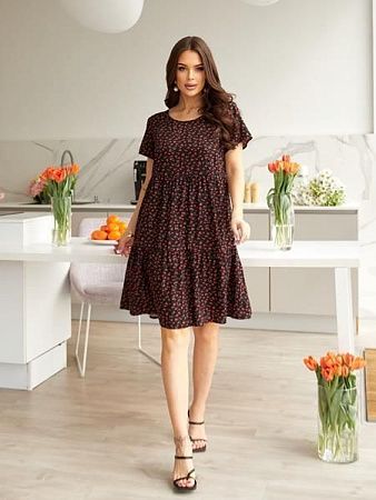 Платье Potok 865 black-red - делук